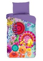 HIP Dekbedovertrek "mandala&apos;s en bloemen" - Multi - (140x200 cm) - Katoen Satijn