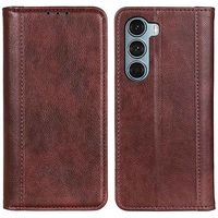 Motorola Moto G200 5G Wallet Leren Hoesje met Standaard - Bruin