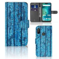 Xiaomi Mi A2 Lite | Book Style Case | Wood Blue