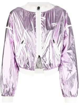 TOM FORD veste bomber crop à effet métallisé - Rose