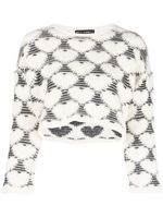 Marco Rambaldi pull crop en jacquard - Blanc