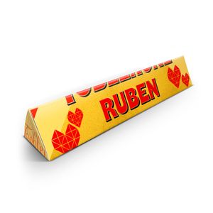 Toblerone liefdesreep met naam en foto