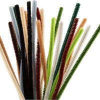 Creativ Company Chenille, l: 30 cm, dikte 6 mm, naturel, 25 stuk/ 1 doos