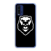 Angry Bear (black): Xiaomi Redmi 9T Transparant Hoesje