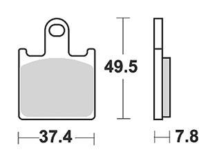 TRW Brake pad mcb 789 trq sin. metal racing