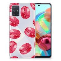 Samsung Galaxy A71 Siliconen Case Pink Macarons