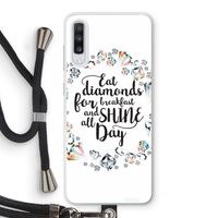 Diamonds: Samsung Galaxy A70 Transparant Hoesje met koord