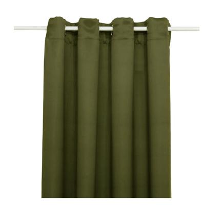 Atmosphera verduisterende gordijnen - set 2x stuks - B135 x L240 cm - olijf groen - geplooid