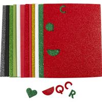 Creativ Company Foam vellen, afm 14x25 cm, dikte 2 mm, kerst verf, 12 vel/ 1 doos