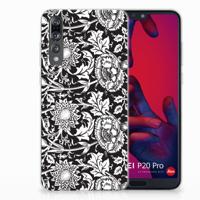 Huawei P20 Pro | TPU Case | Black Flowers