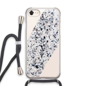 Gespikkelde marmer: iPhone 7 Transparant Hoesje met koord