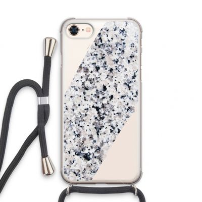 Gespikkelde marmer: iPhone 7 Transparant Hoesje met koord