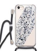Gespikkelde marmer: iPhone 7 Transparant Hoesje met koord