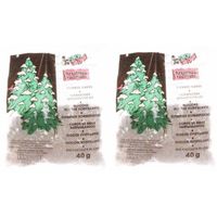 2x Kerstboomversiering glitter sneeuwvlokjes 40 gram   -