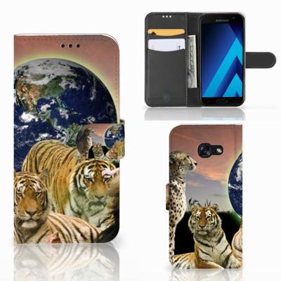 Samsung Galaxy A5 2017 | Telefoonhoesje | Met pasjeshouder | Roofdieren