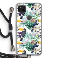 Tukans: Pixel 4a Transparant Hoesje met koord