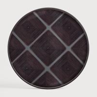 Ethnicraft Rond Dienblad 'Linear Flow' 92cm, kleur Slate