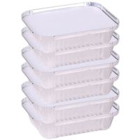 Elite Meal prep bewaar bakjes - Aluminium - 18x - 19 x 14 x 4 cm - met deksel