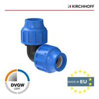 Kirchhoff PP aansluithoek 90°, 32 mm, klemkoppeling voor HDPE - 984845317