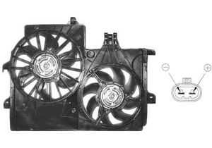 KADER + DUBBELE KOELVENTILATOR Meriva 1.7 DTi 3781747