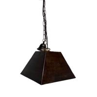 Hanglamp Vierkant Metaal Bruin L