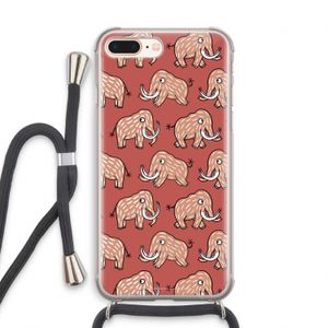 Mammoet: iPhone 8 Plus Transparant Hoesje met koord
