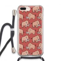 Mammoet: iPhone 8 Plus Transparant Hoesje met koord