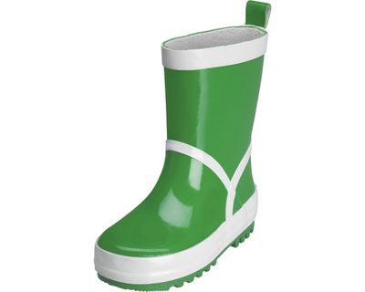 Playshoes regenlaarzen uni Groen Witte Streep Maat