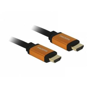 Delock 85727 HDMI-kabel HDMI Aansluitkabel HDMI-A-stekker 1 m Zwart, Goud Afgeschermd (drievoudig), Vergulde steekcontacten, 8K UHD