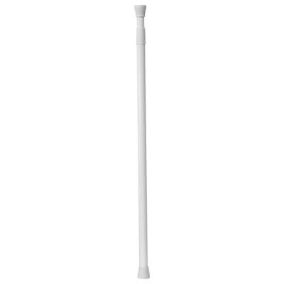 Douchegordijn stang - uitschuifbaar van 70 naar 120 cm - wit - aluminium - klik en klem systeem