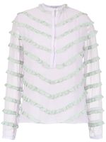 Olympiah blouse Damasco - Blanc