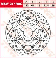 TRW Remschijf, remschijven voor de moto, MSW217RAC