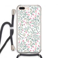 Sierlijke bloemen: iPhone 7 PLUS Transparant Hoesje met koord
