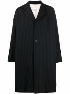 Maison Margiela manteau à fines rayures - Noir