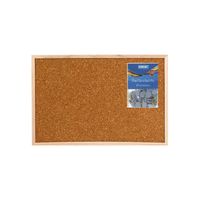 Prikborden/memoborden naturel kurk met punaises 60 x 45 cm - Prikborden - thumbnail