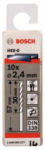 Bosch Accessoires Metaalboren HSS-G, Standard 2,4 x 30 x 57 mm 10st - 2608585477