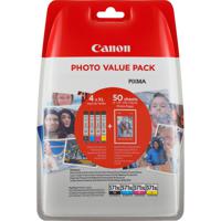 Canon Inktcartridge CLI-571CMYBK Photo Value Pack XL Origineel Combipack Zwart, Geel, Cyaan, Magenta 0332C005 - thumbnail