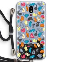 Kleurrijke katten: Samsung Galaxy J5 (2017) Transparant Hoesje met koord