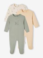Set van 3 slaappakjes Basics groen