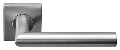 Formani Basics LB2-19BSQ deurkruk geveerd op vierkant rozet - mat RVS