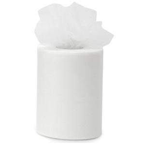 Tule stof op rol - wit - 7.5cm x 20meter - Organza/mesh decoratie stoffen