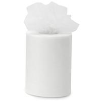 Tule stof op rol - wit - 7.5cm x 20meter - Organza/mesh decoratie stoffen