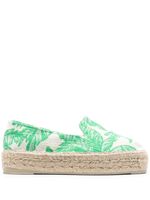 Manebi espadrilles Palms 40 mm à plateforme - Vert