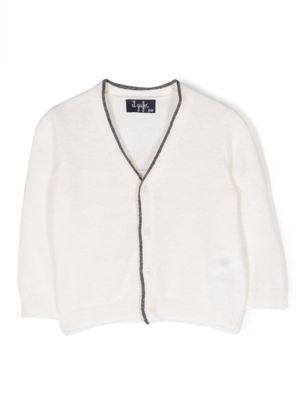 Il Gufo cardigan en laine à col v - Tons neutres