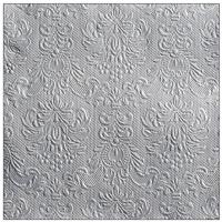 Servetten Luxe - 30x stuks - 40 x 40 cm - zilver - barok patroon - 3 laags