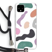 Memphis Shapes: Pixel 4 XL Transparant Hoesje met koord
