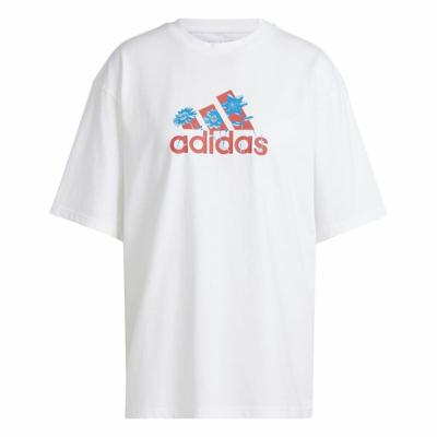 Dames-T-Shirt met Korte Mouwen Adidas Flower Badge of Sports Gt - Maat: L