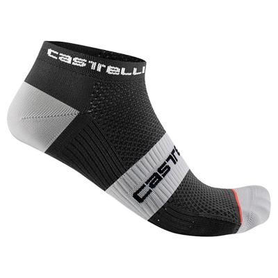 Castelli Lowboy 2 fietssokken zwart/wit unisex