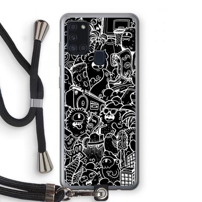 Vexx Black City : Samsung Galaxy A21s Transparant Hoesje met koord