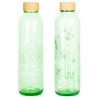 Glazen Waterfles Groen met Eco Glazen Waterfles Groen met Eco